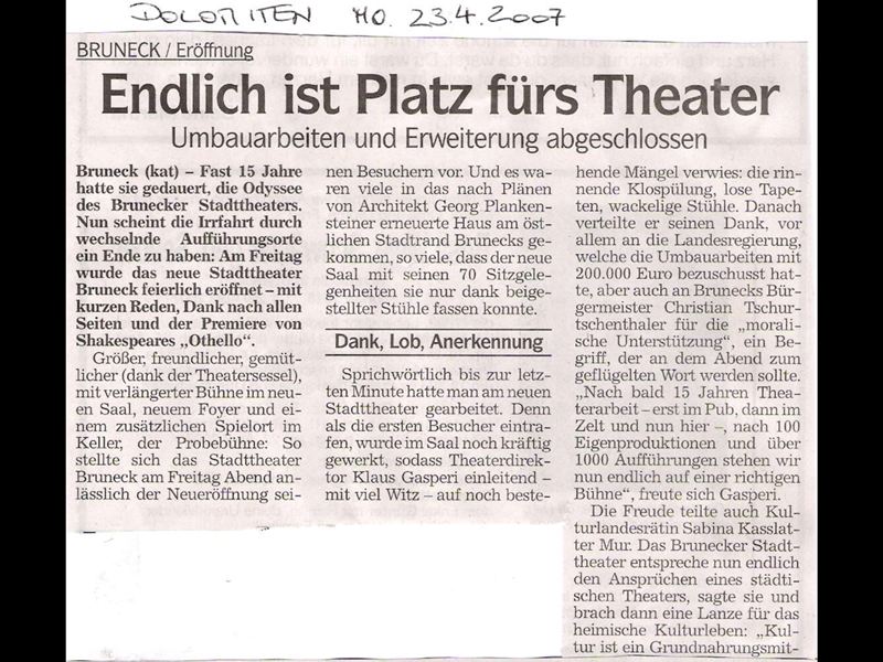 Tageszeitung „Dolomiten“